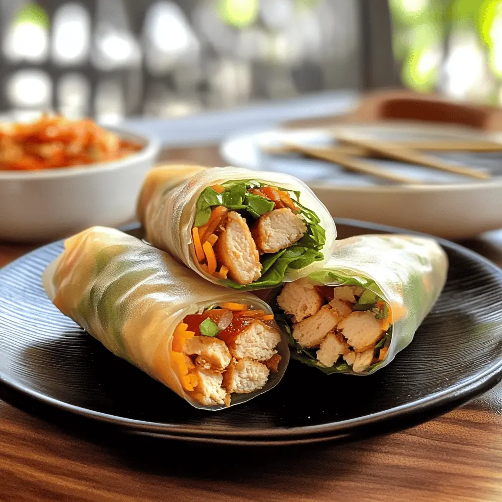 Crispy and fresh, these Chicken Spring Rolls are a perfect treat! Packed with tender chicken and vibrant veggies, they bring a burst of flavor in every bite. Great as a snack, appetizer, or main dish for gatherings. Save this recipe for your next party or lazy weekend cooking!