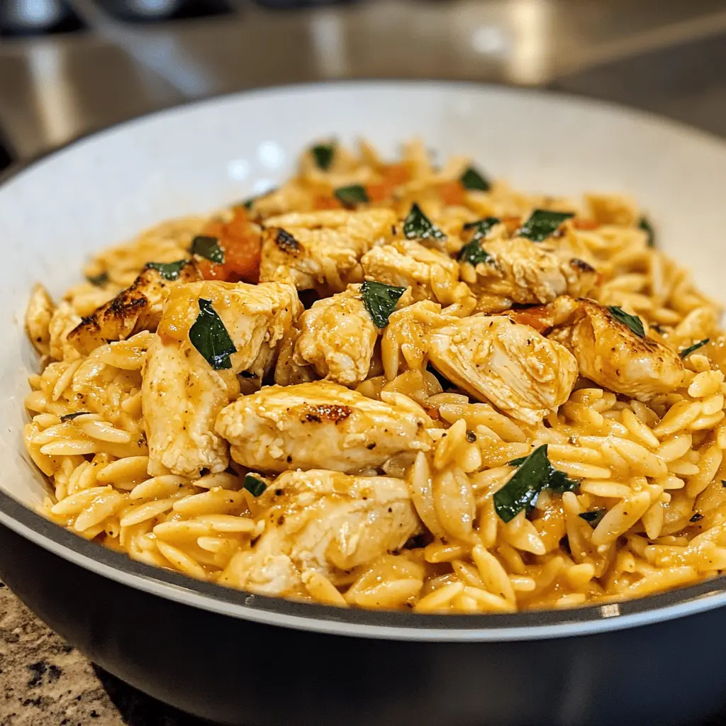 This flavorful Cajun Chicken Orzo dish brings the perfect blend of spices and savory chicken together in a comforting one-pot meal. It features tender orzo pasta cooked in a rich broth with bell peppers and zesty Cajun seasoning. Save this recipe for an easy weeknight dinner or a cozy gathering with friends! Perfect for those craving something a little spicy and satisfying.