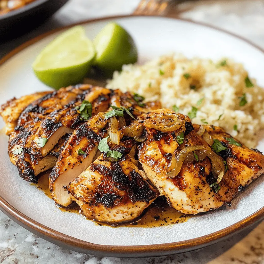 Looking for a quick and delicious dinner option? Try this Cuban Pollo A La Plancha! This easy griddled chicken breast is marinated in zesty lime and garlic, delivering a burst of flavor with every bite. Perfect for weeknight meals or outdoor gatherings, save this recipe now to impress your family and friends with this tasty dish!