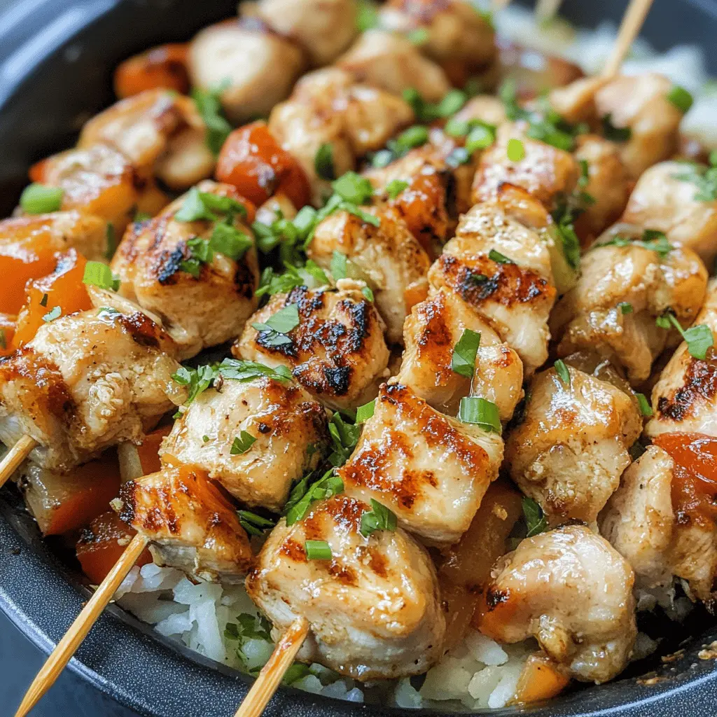 These Easy Baked Chicken Kabobs are not just simple to make, they're packed with flavor! Juicy chicken pieces marinated in zesty spices and baked to perfection. Perfect for weeknight dinners or family gatherings. Save this recipe to impress your friends and enjoy a delicious meal any time!