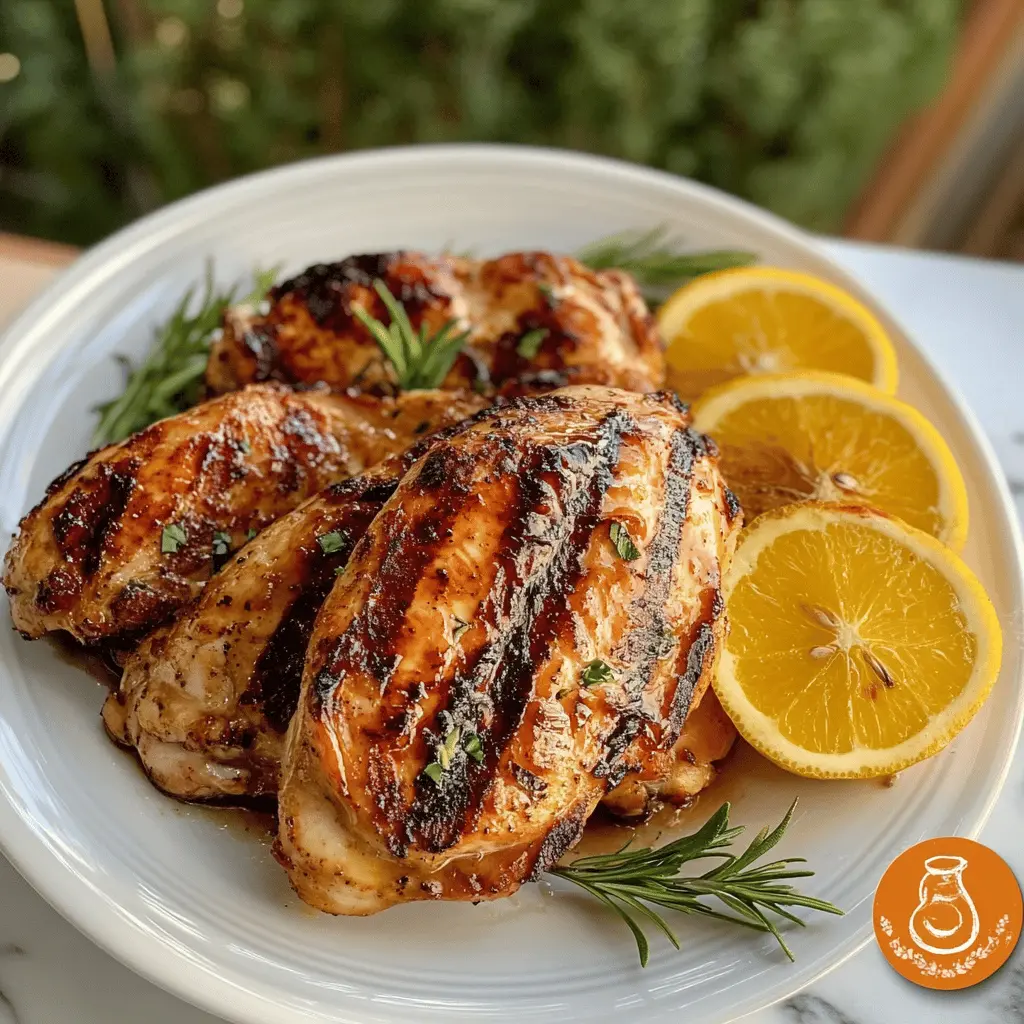 Bring a burst of freshness to your weeknight dinners with this Grilled Citrus Chicken recipe! Juicy chicken thighs marinated in zesty lemon and orange juice create a deliciously tangy flavor, enhanced by a sweet glaze. Perfect for summer barbecues or meal prep, this dish is sure to be a family favorite! Save it now for an easy and satisfying meal.