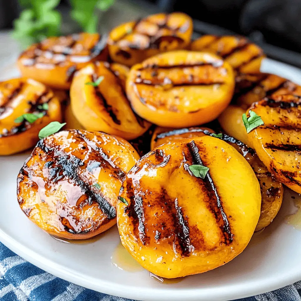 This Grilled Peaches recipe with honey is a delightful summer treat that brings out the natural sweetness of fresh peaches! With a simple caramelization process, you’ll enjoy juicy, warm fruit paired with a drizzle of honey. Perfect for dessert or a summer barbecue, it’s a quick and easy option that everyone will love. Save this recipe for your next outdoor gathering!