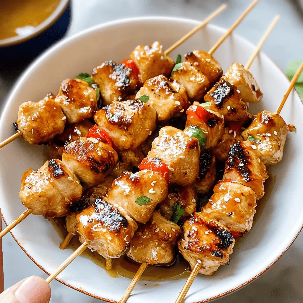 Easy Honey Garlic Chicken Skewers Recipe