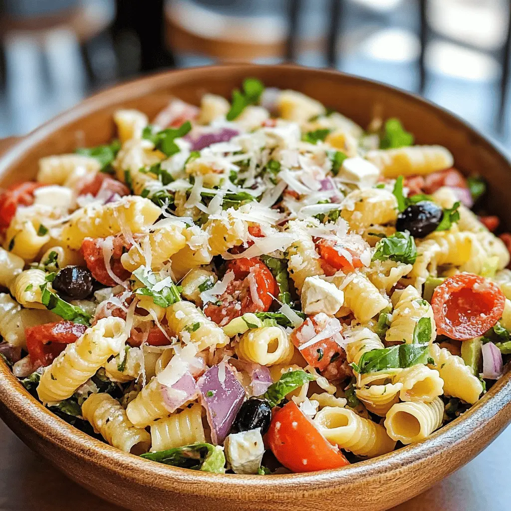 Get ready for a burst of flavors with this Italian Pasta Salad! Packed with colorful veggies, zesty Italian dressing, and chewy pasta, this dish is perfect for picnics, potlucks, or a quick weeknight meal. It's a delightful way to enjoy fresh ingredients and bold tastes. Don’t forget to save this recipe for a tasty side or lunch option!
