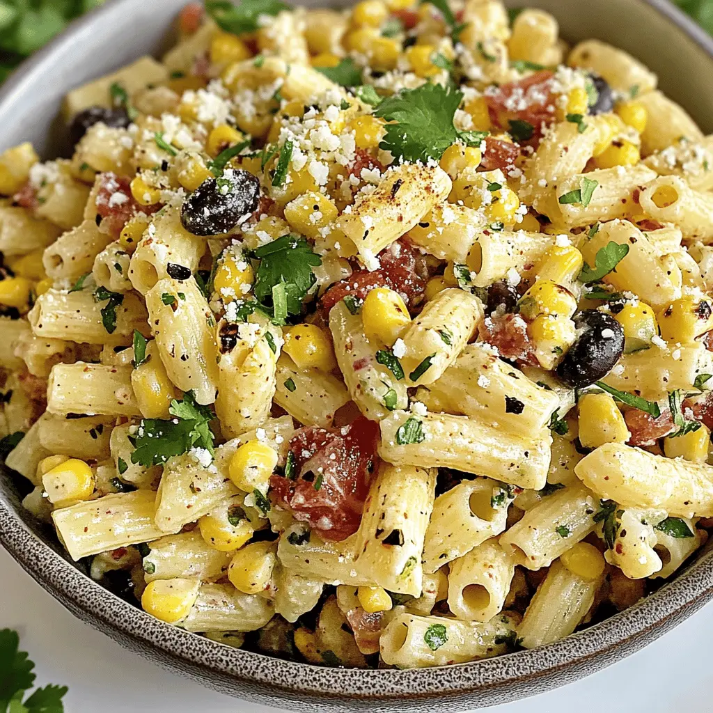This Mexican Street Corn Pasta Salad is bursting with flavor! Featuring sweet corn, creamy avocado, zesty lime, and a sprinkle of cotija cheese, it offers a delightful twist on a classic side dish. Perfect for summer barbecues, potlucks, or as a refreshing weeknight dinner. Save this recipe for a vibrant addition to your next meal!