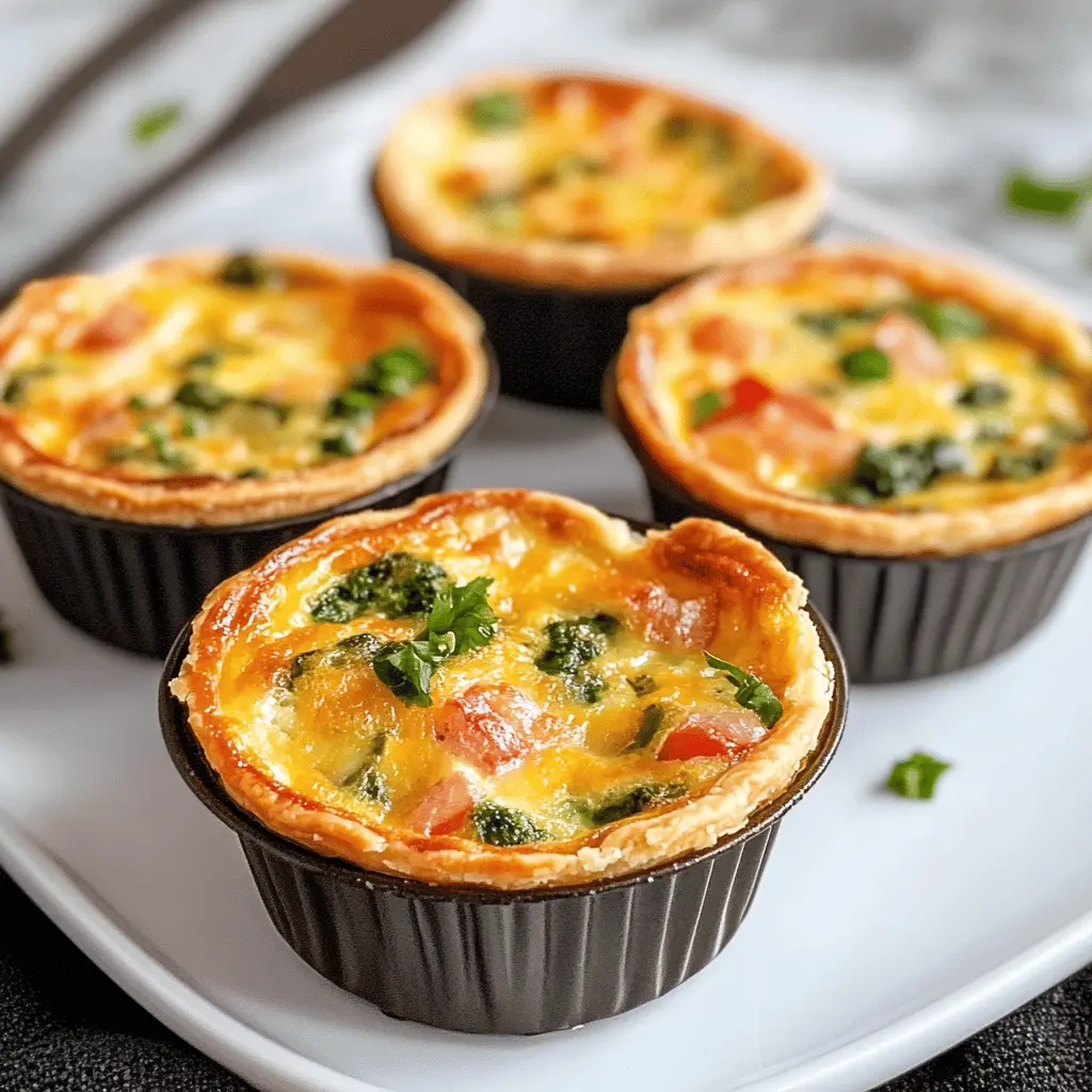 Start your day with these easy Muffin Tin Mini Quiches, packed with colorful veggies and cheesy goodness! Perfect for breakfast on-the-go or a fun brunch treat. These bite-sized quiches are simple to make, customizable, and great for meal prep. Save this recipe for a delicious and satisfying start to your morning!