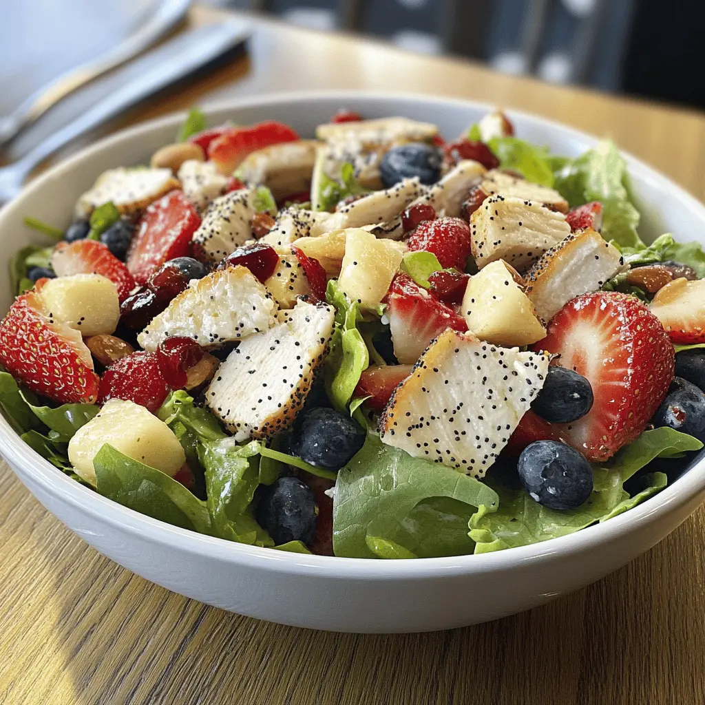 Enjoy a refreshing twist with this Panera-style Strawberry Poppyseed Salad! Bursting with juicy strawberries, crunchy pecans, and creamy feta, this vibrant salad is perfect for warm days. Ideal for picnics, lunches, or light dinners, don't forget to save this recipe for your next healthy meal inspiration!