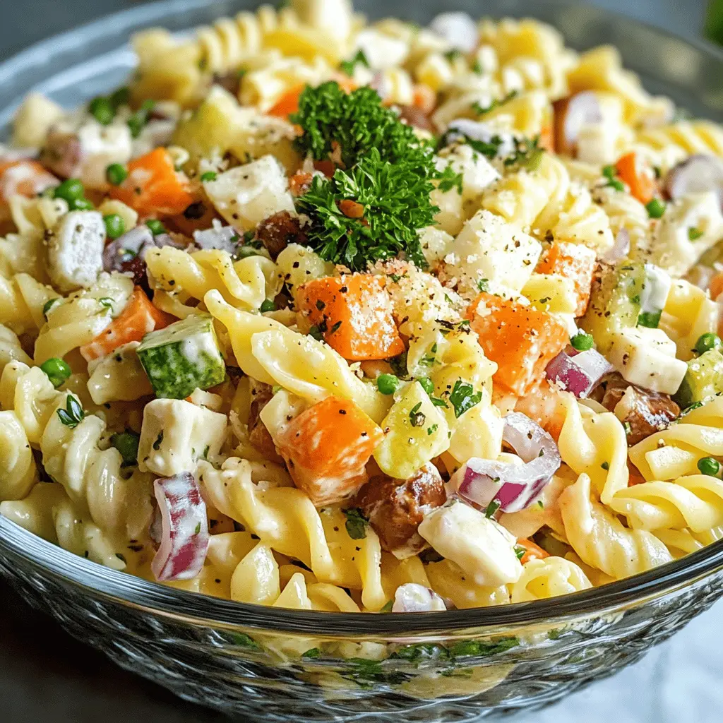 Brighten up your meals with this delightful Pasta Salad recipe! Bursting with fresh vegetables, tangy dressing, and your choice of pasta, it's the perfect side dish for picnics or barbecues. Enjoy this easy, customizable recipe that everyone will love. Don't forget to save this for your next gathering or family dinner!