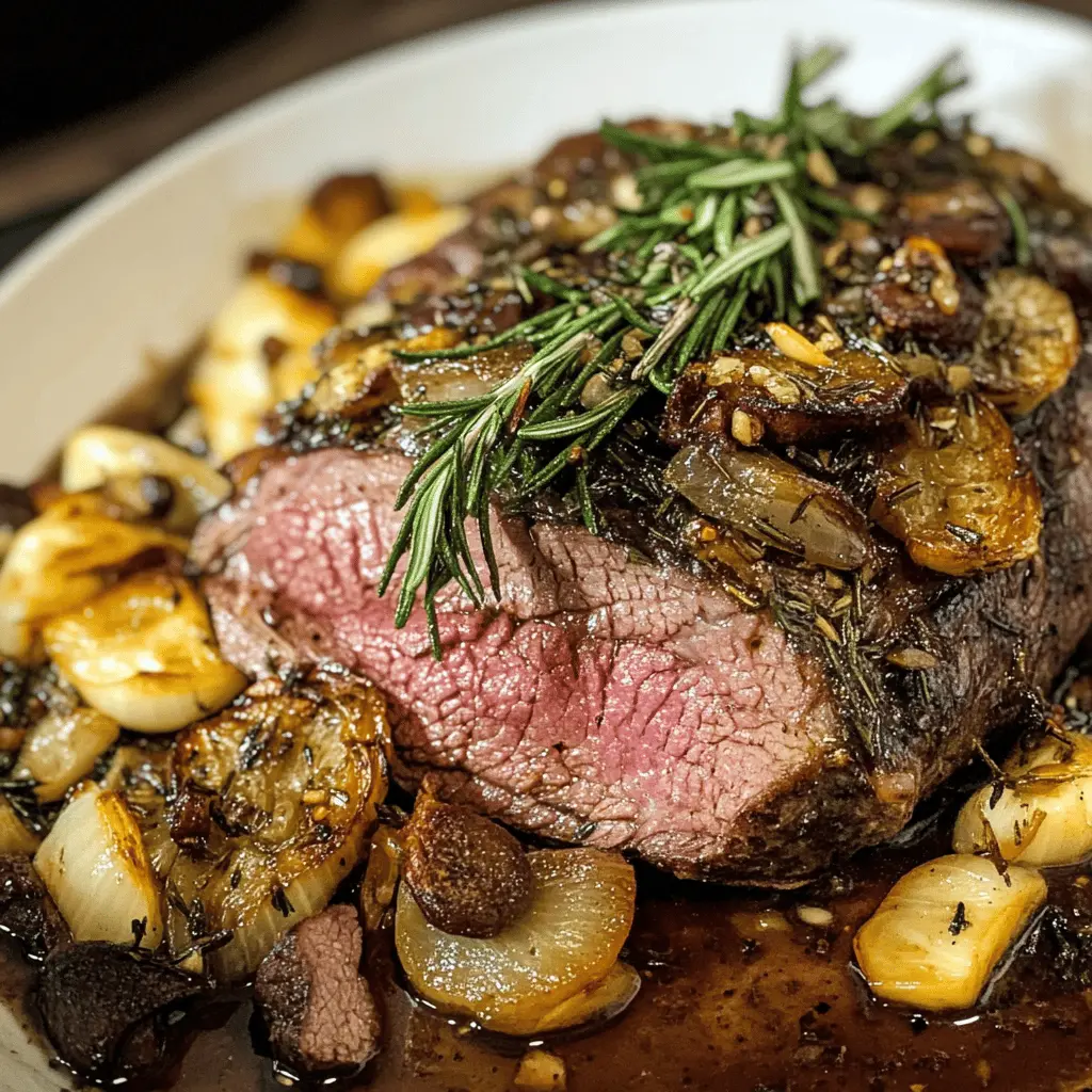 This Rosemary and Garlic Roast Beef recipe brings a burst of flavor to your dinner table! The aromatic blend of fresh rosemary and garlic creates a tender, juicy roast that's perfect for family gatherings or special occasions. Don't miss the chance to impress your loved ones—save this recipe for your next feast and elevate your culinary skills!