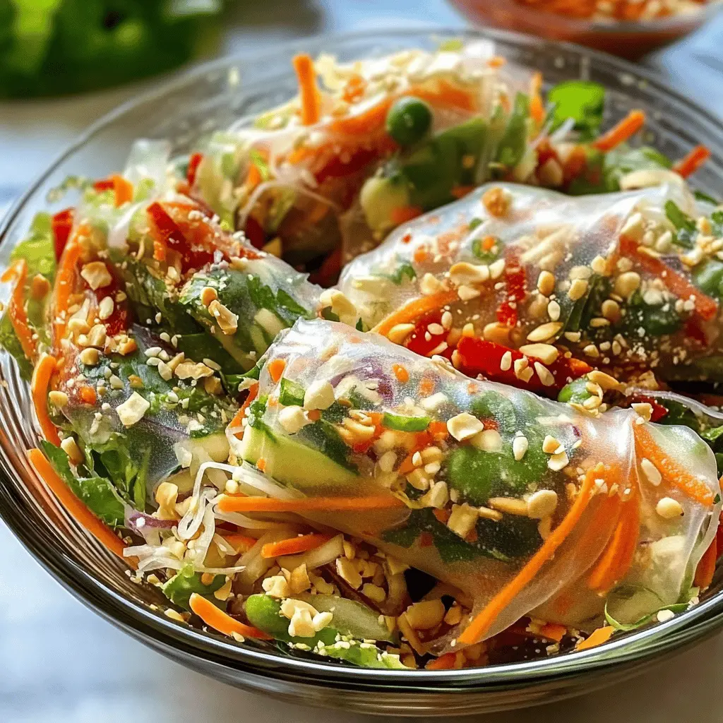 Fresh and vibrant, this Spring Roll Salad with Spicy Ginger Dressing is a delightful mix of crunchy veggies and herbs! Featuring refreshing ingredients like carrots, cucumbers, and mint, all topped with a zesty ginger dressing, it's perfect for a light lunch or dinner. Save this recipe for your next gathering or whenever you crave something fresh and healthy!