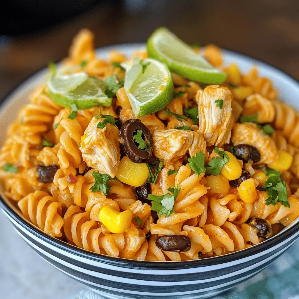 This Zesty Chicken Enchilada Pasta Salad is a flavor-packed dish that fuses your favorite enchiladas with a refreshing pasta twist! Bursting with spices, tender chicken, and colorful veggies, it’s perfect for picnics, potlucks, or weeknight dinners. Save this quick and easy recipe for your next gathering and impress your friends and family!