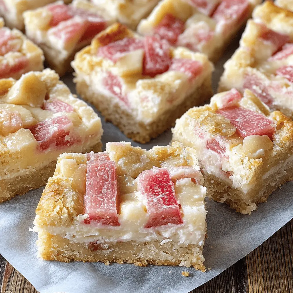 Easy Rhubarb Custard Bars Recipe
