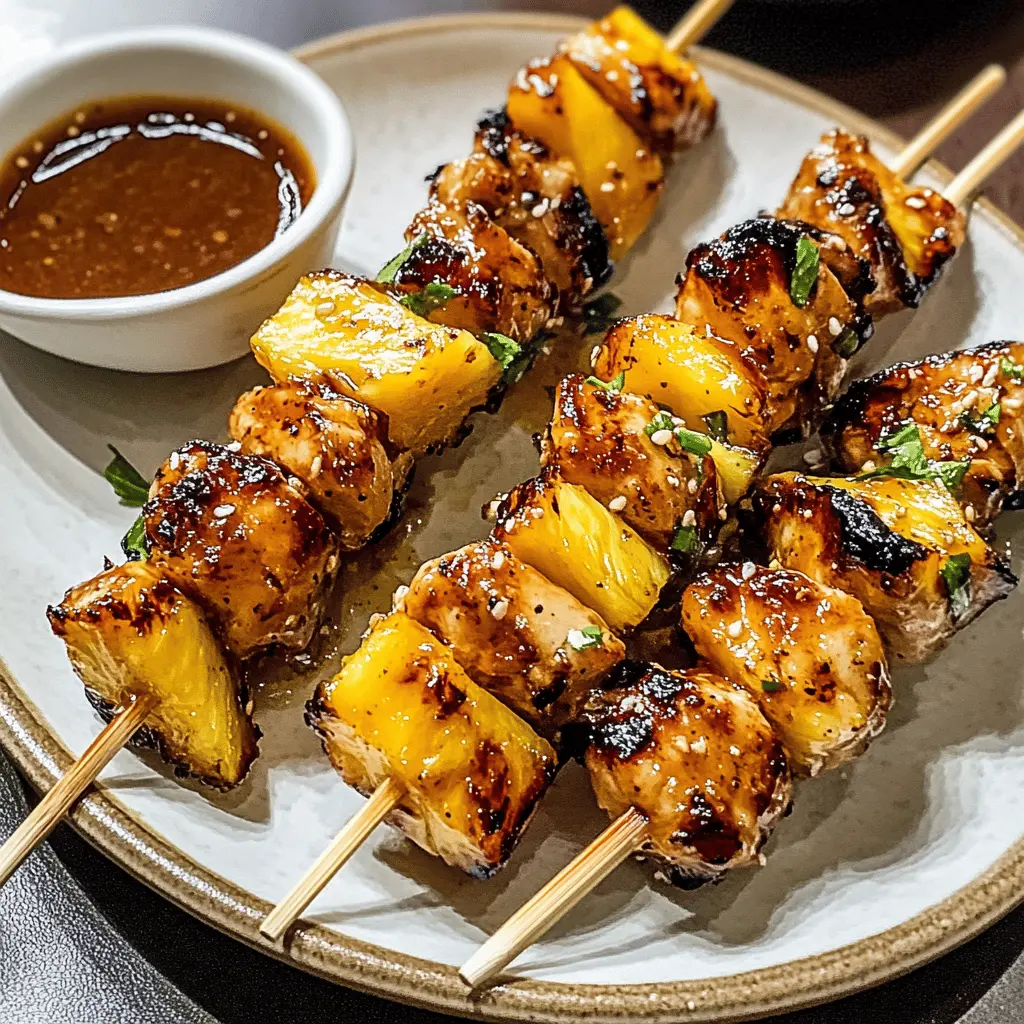 Easy Teriyaki Chicken Pineapple Kabobs