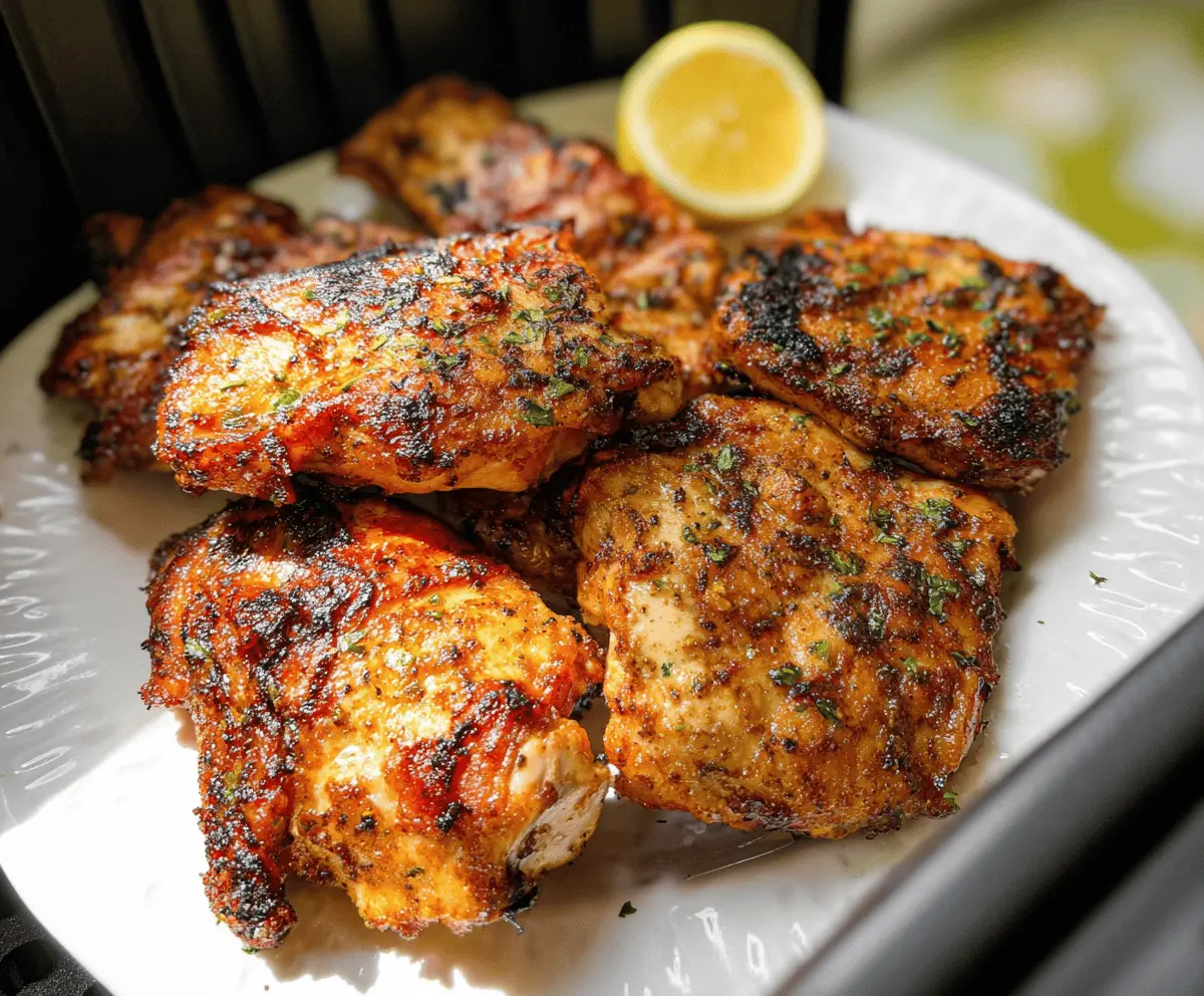 Easy Crispy Air Fryer Chicken Thighs