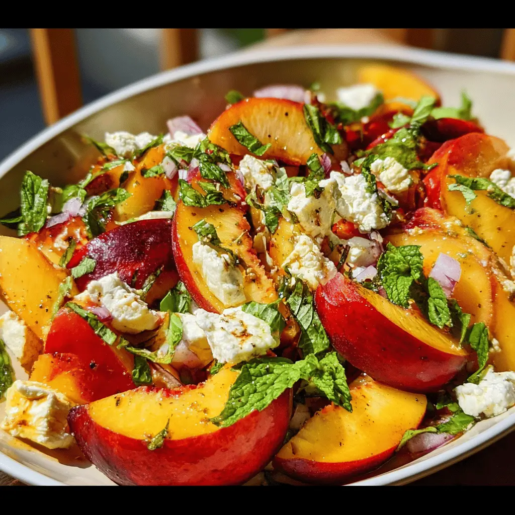 Easy Peach Feta Salad Recipe with Fresh Flavor