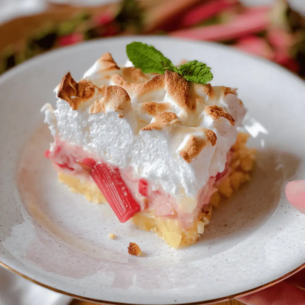 Easy Rhubarb Meringue Dessert Recipe