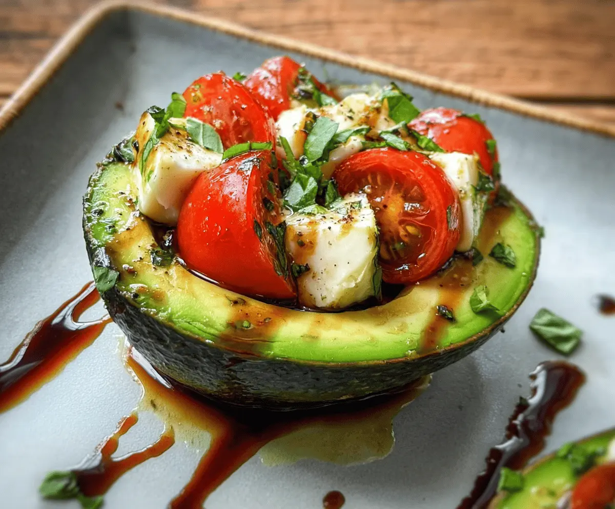 Easy Caprese Stuffed Avocado Recipe