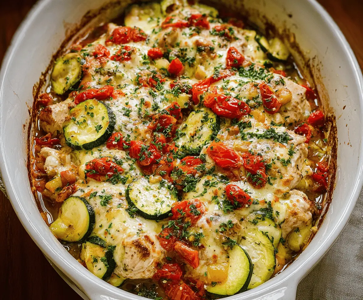 Easy Mediterranean Chicken Zucchini Bake