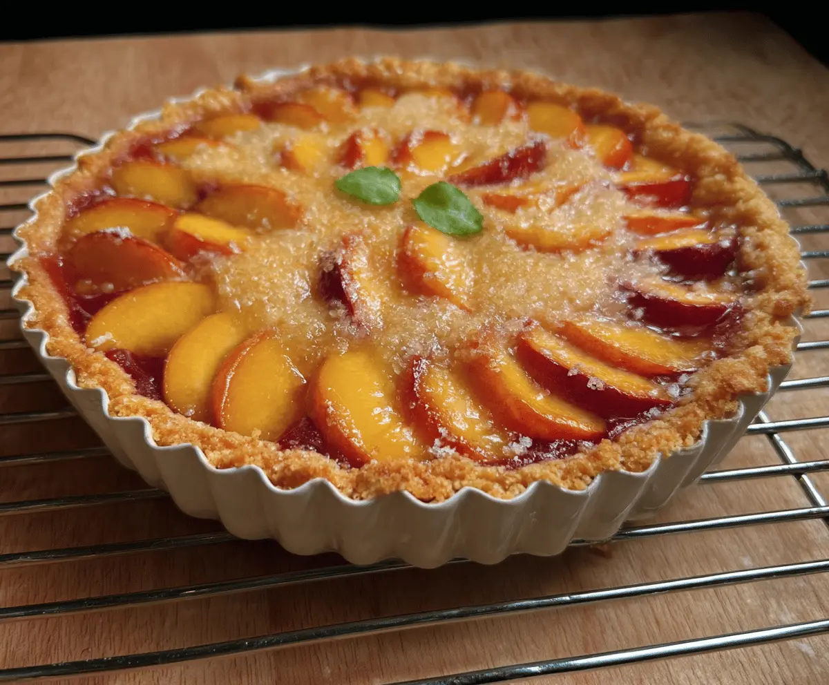 Easy Peach Tart Recipe With Flaky Crust