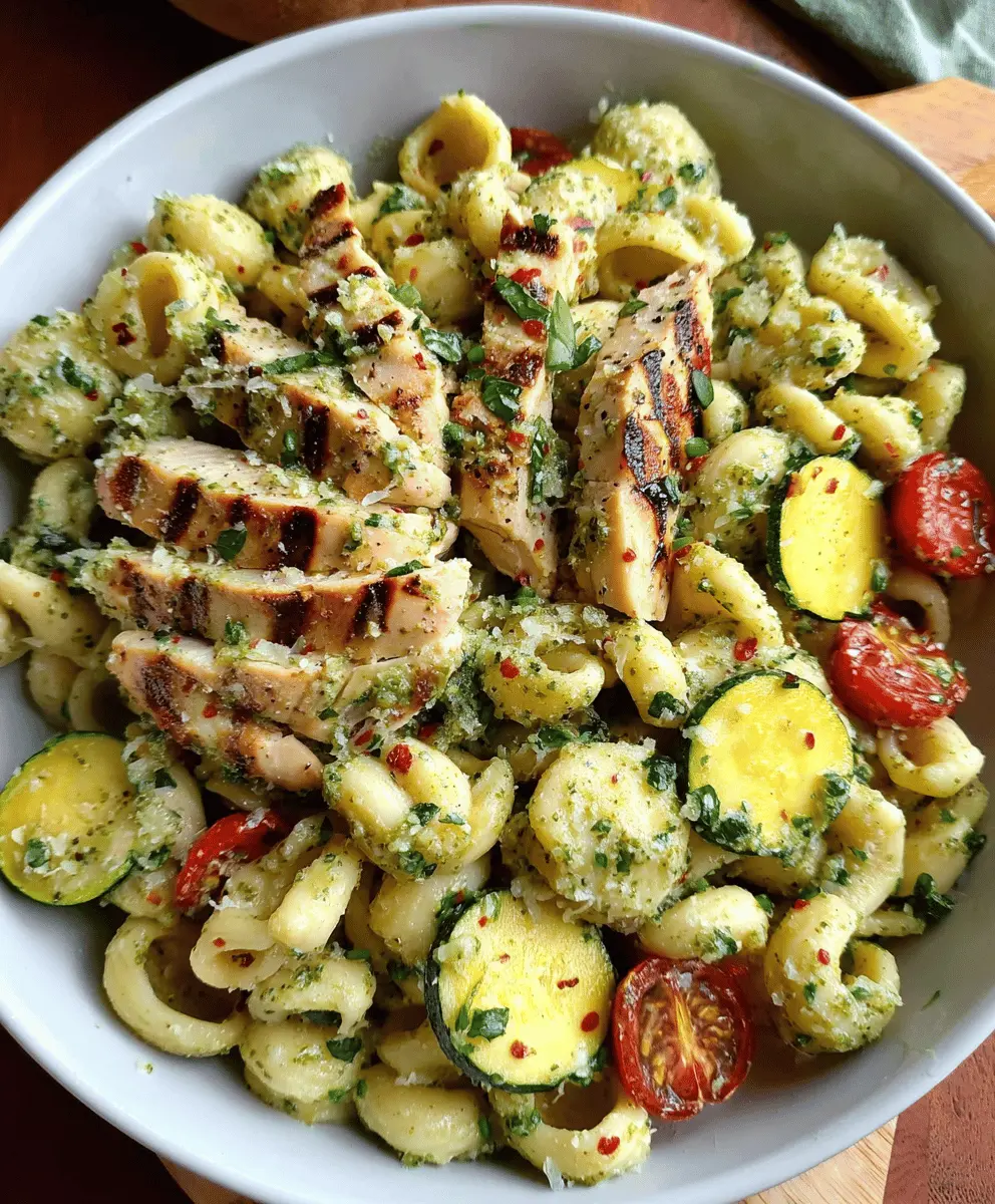 Easy Pesto Pasta with Juicy Grilled Chicken