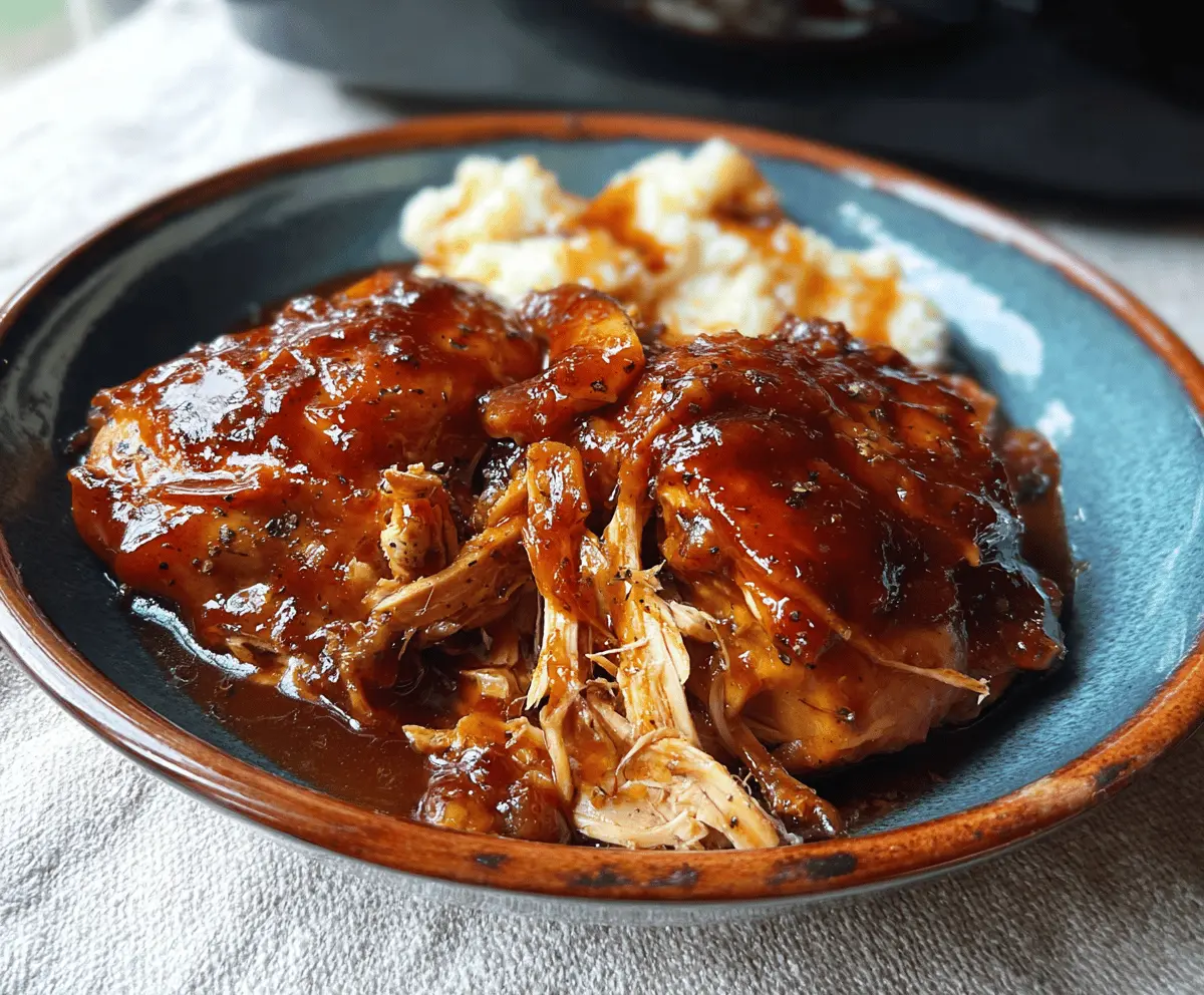 Easy Slow Cooker Peach BBQ Chicken Recipe