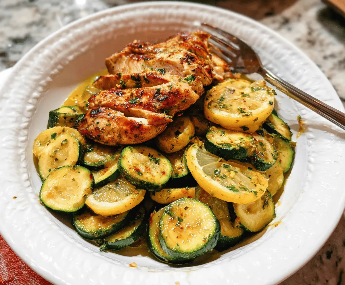 Easy Asado Chicken with Sauteed Lemon Zucchini