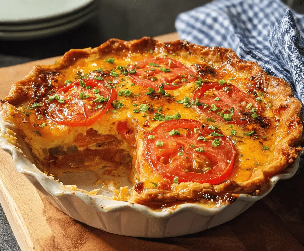 Easy Cheesy Tomato Pie Recipe