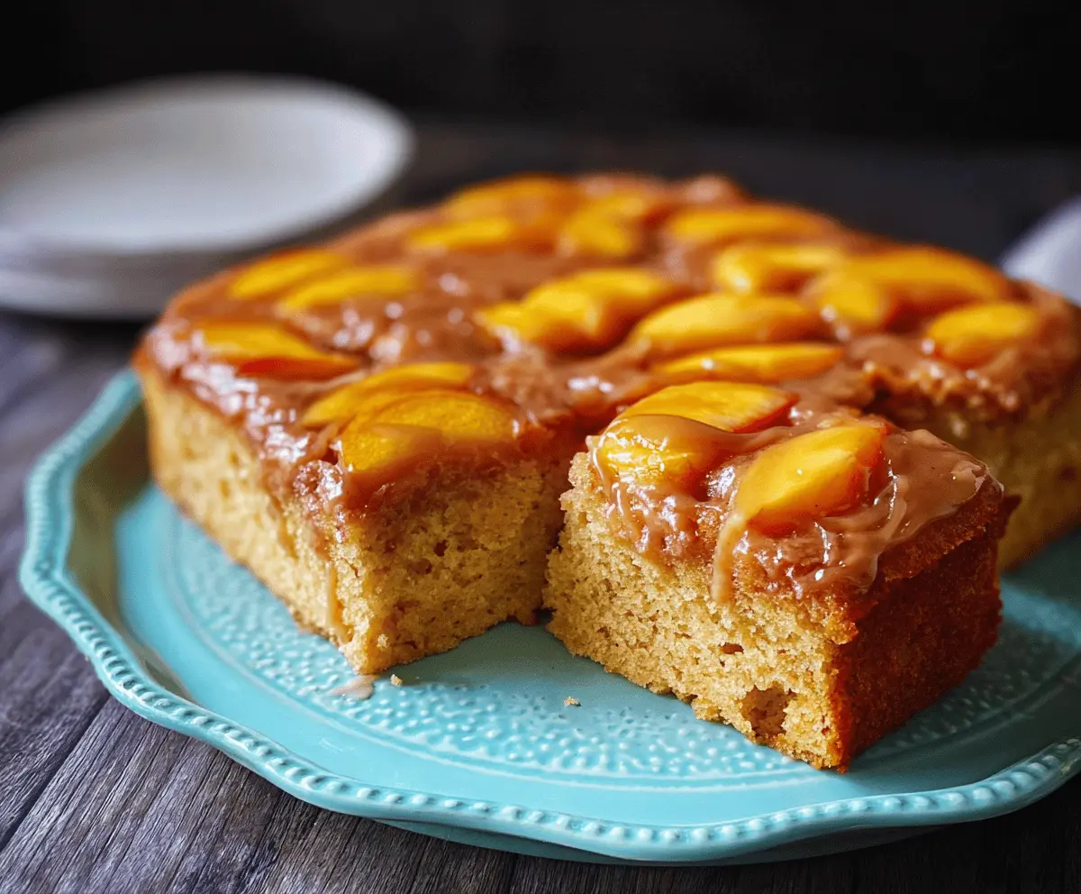 Easy Brown Sugar Peach Cake Recipe