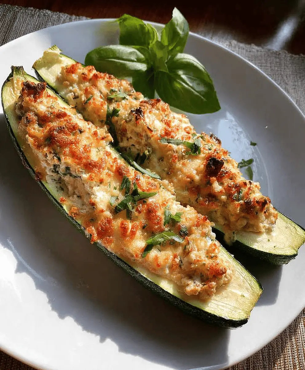 Easy Cheesy Zucchini Stuffed With Ricotta