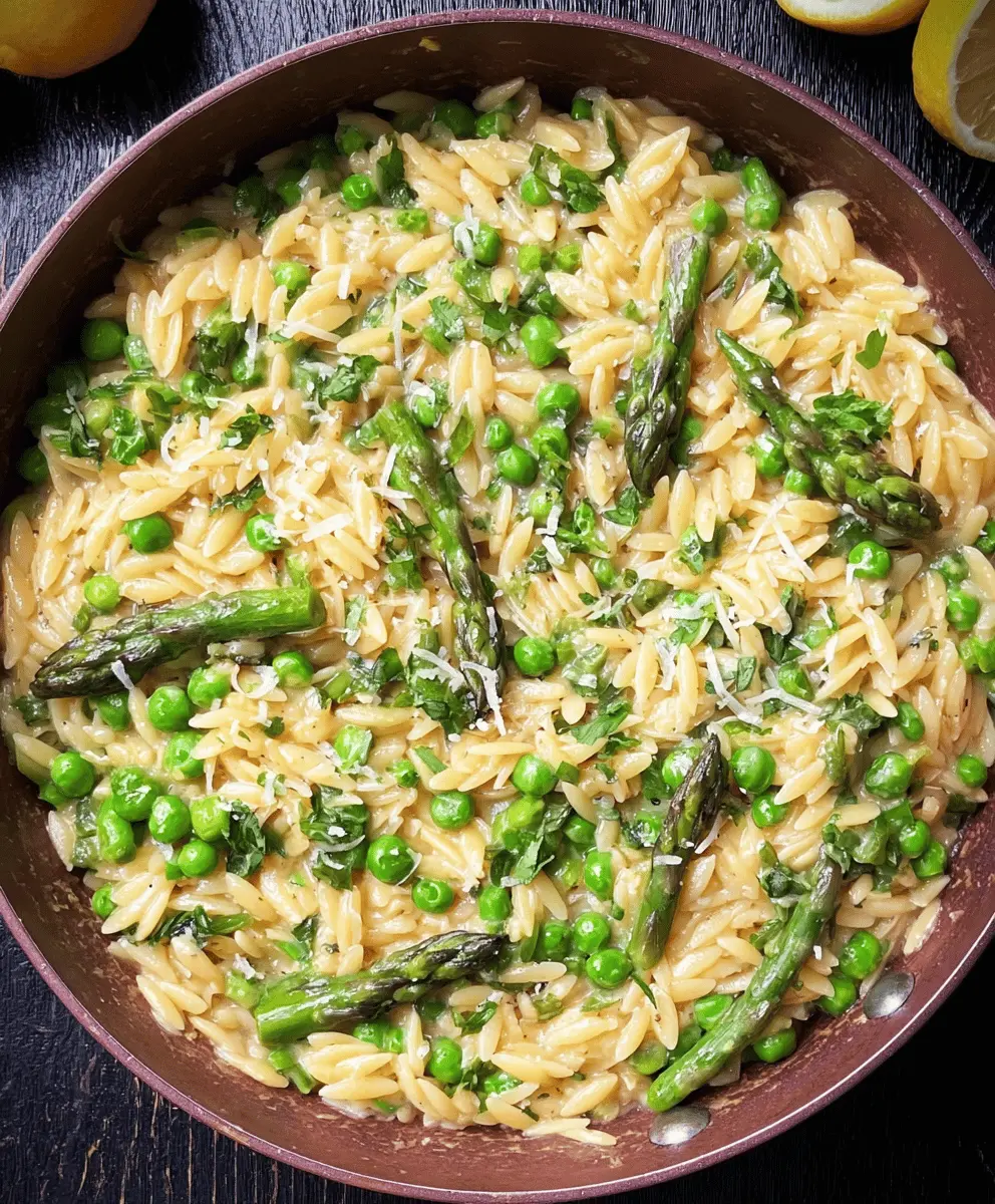 Easy One-Pot Orzo with Asparagus and Peas