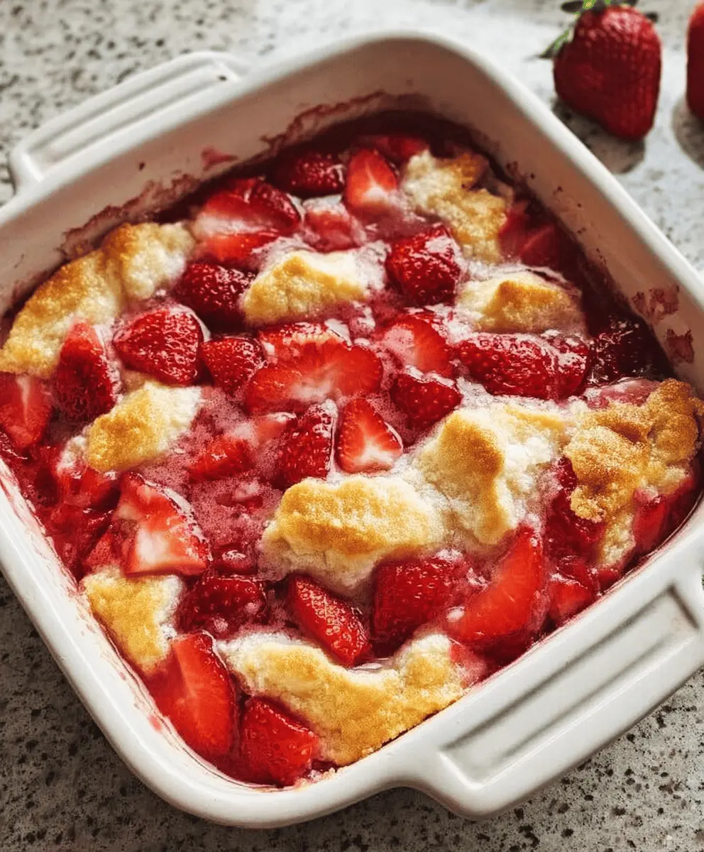 Easy Homemade Strawberry Cobbler Recipe