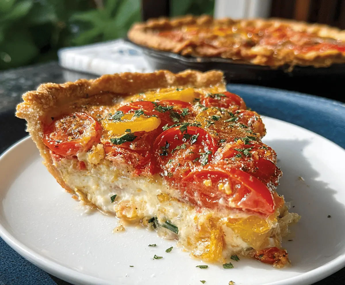 Paula Deen’s Easy Cheesy Tomato Pie Recipe