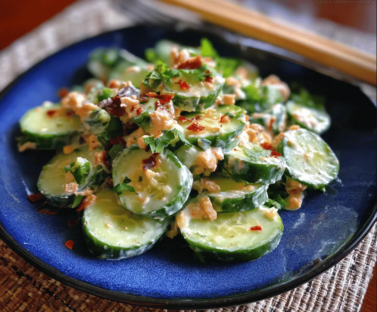 Easy Jalapeno Popper Cucumber Salad Recipe