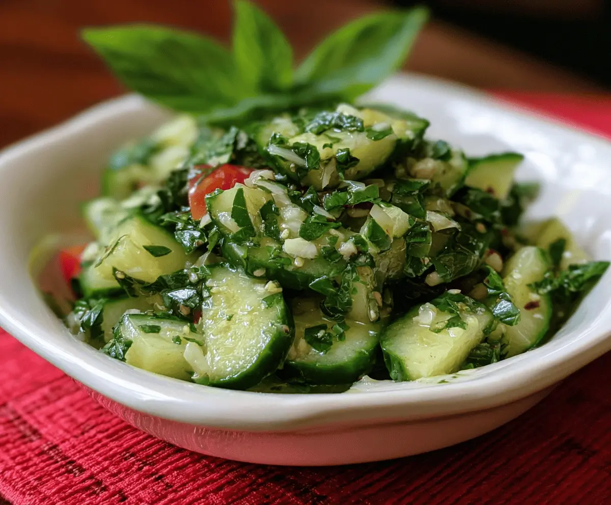 Easy Cucumber and Basil Salad Recipe