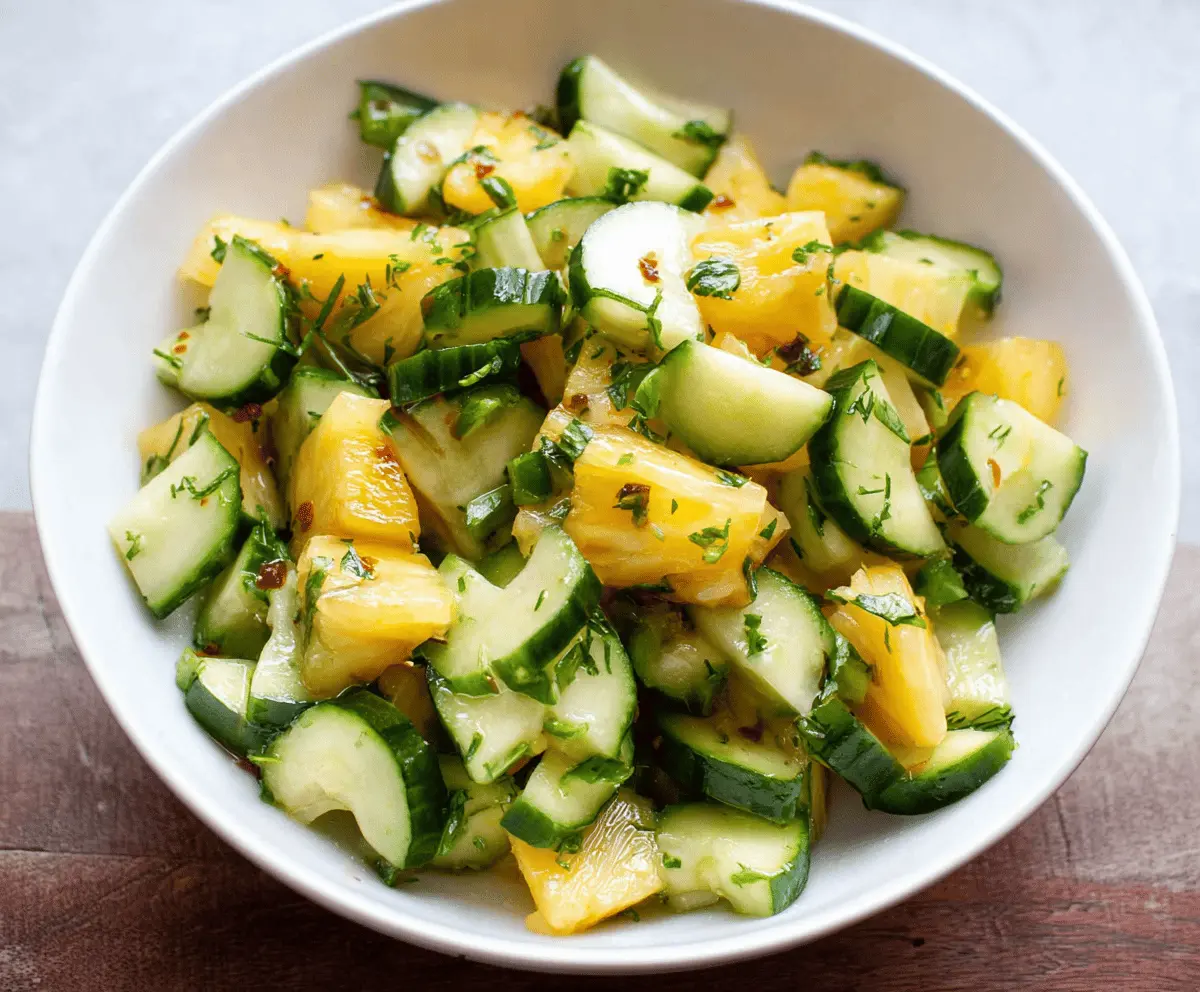 Refreshing Pineapple Cucumber Salad Recipe