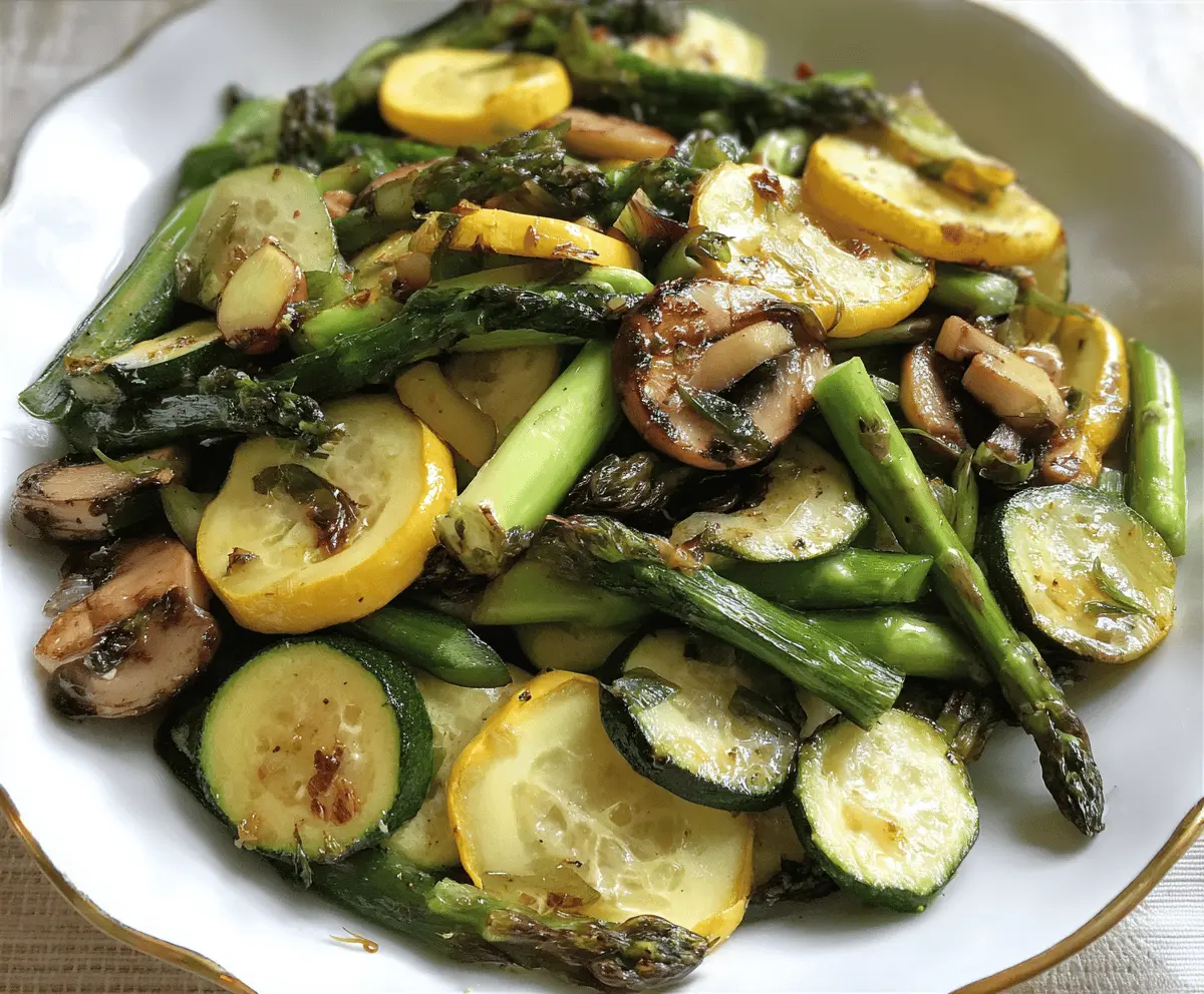 Easy Flavorful Asparagus with Zucchini and Squash
