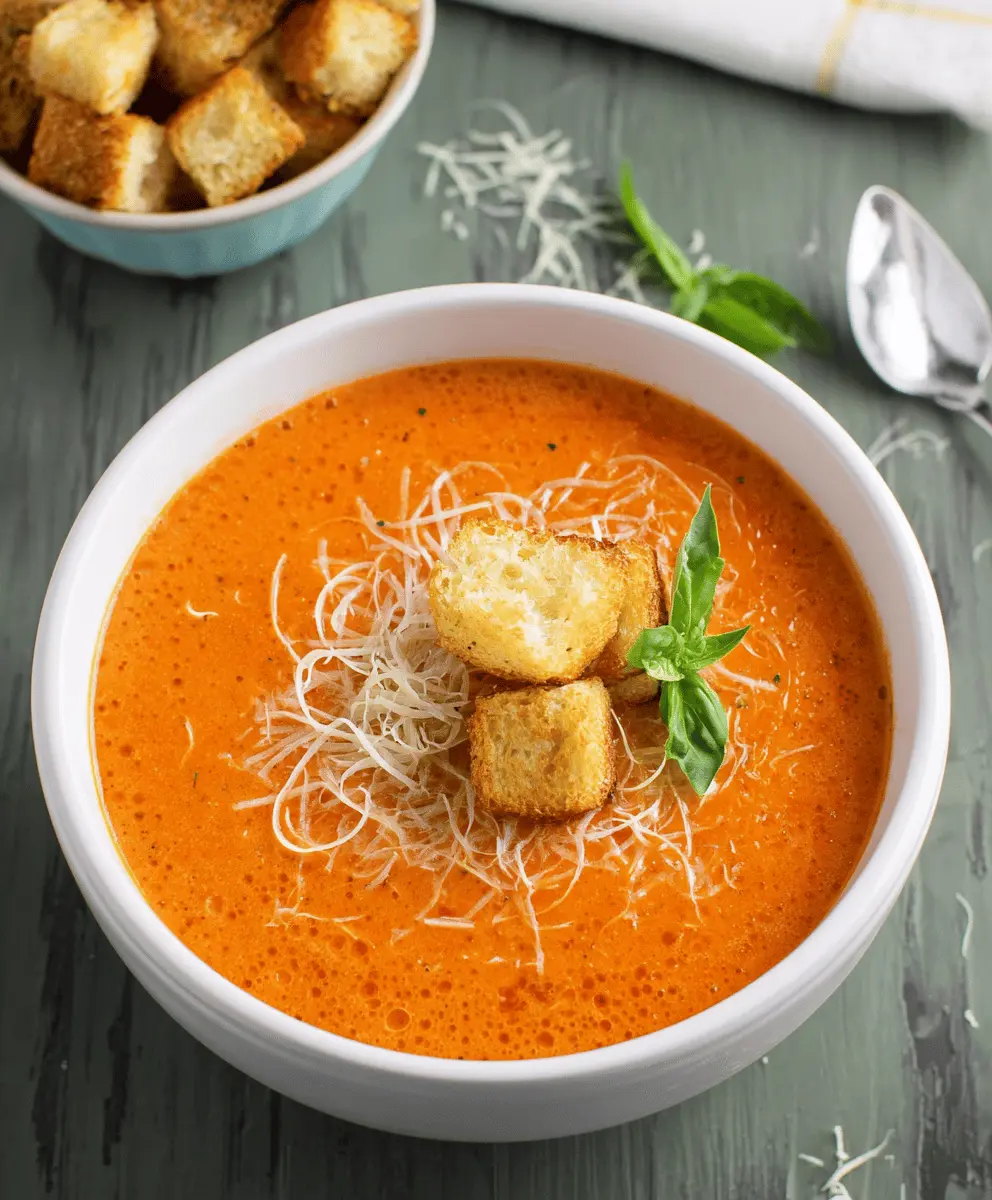 Easy Panera Bread Style Tomato Soup Recipe