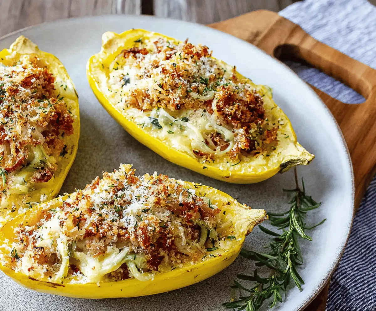 Easy Cheesy Stuffed Yellow Squash Recipe