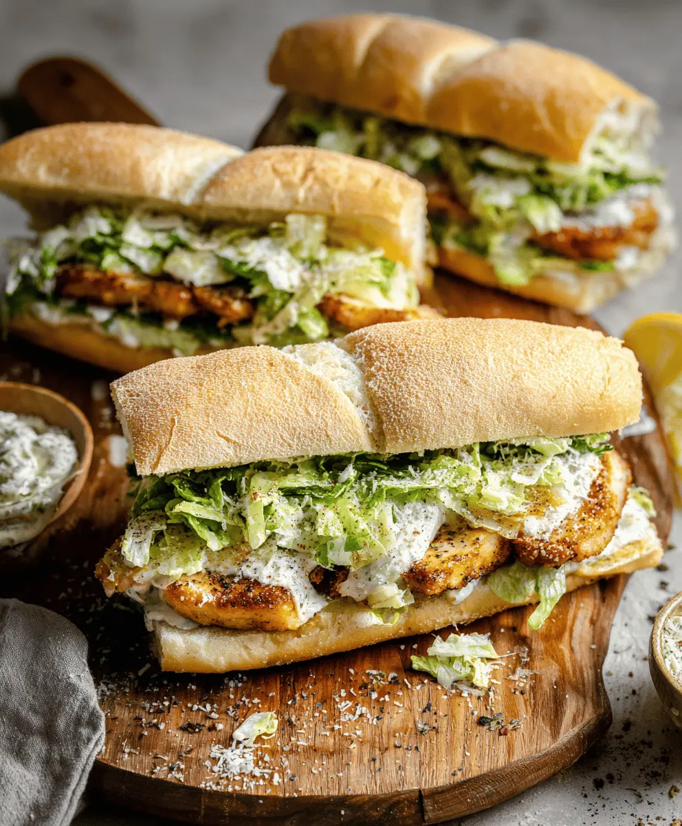 Easy Chicken Caesar Sandwich Recipe