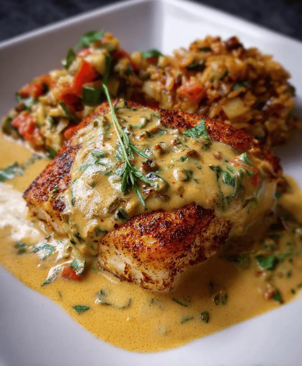 Easy Red Snapper With Creamy Creole Sauce