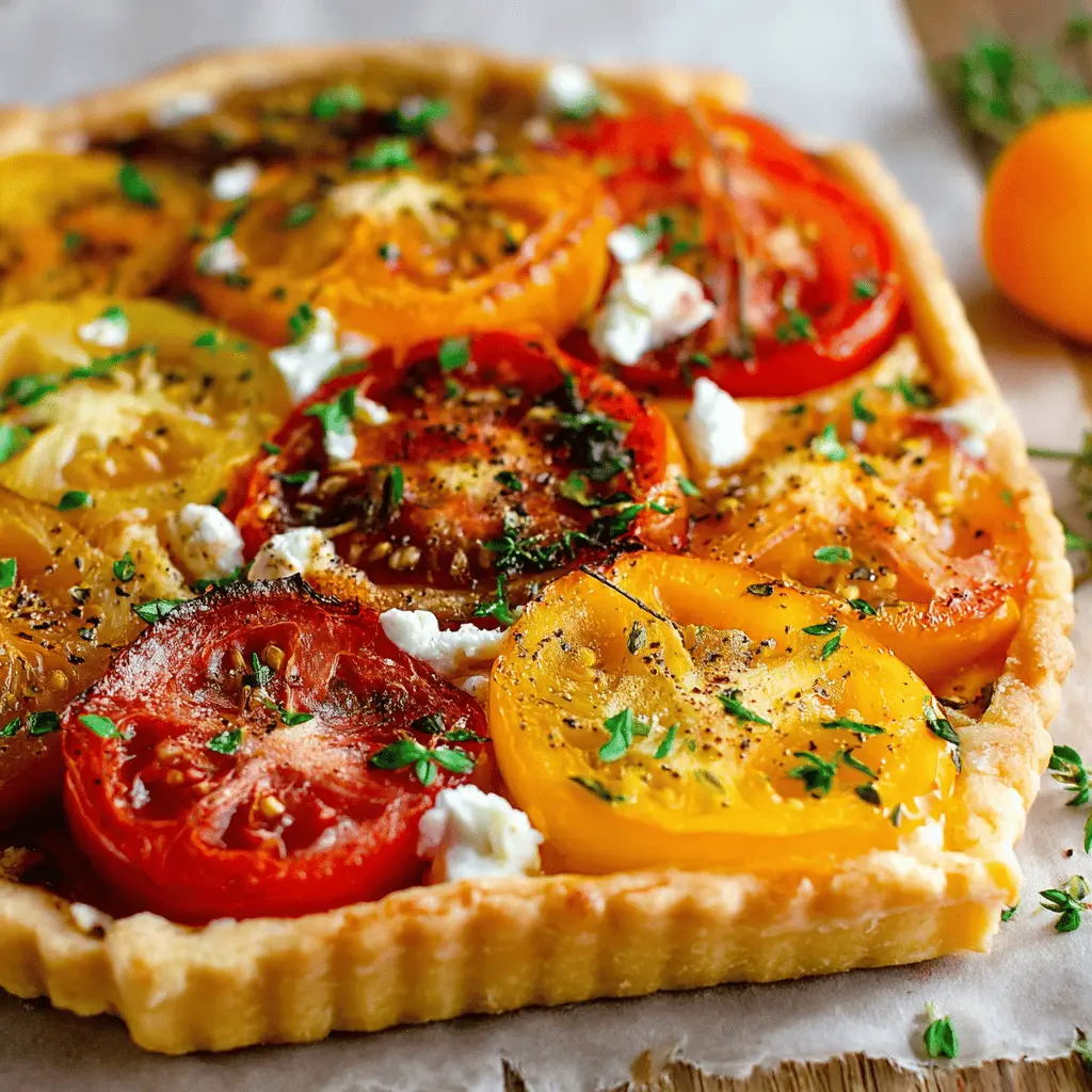 Easy Yellow Tomato and Goat Cheese Tart Recipe