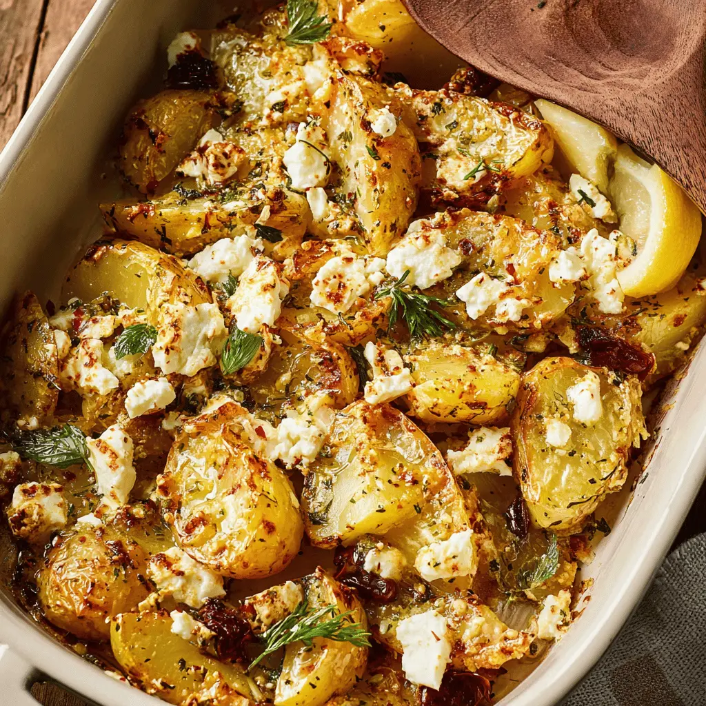 Easy Baked Feta Potatoes Recipe