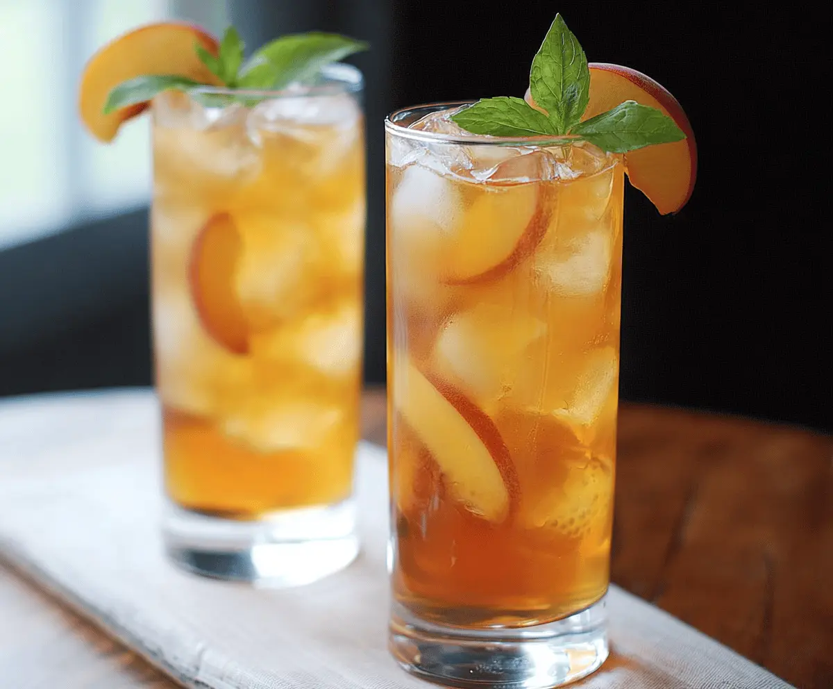 Refreshing Peach Whiskey Iced Tea Recipe