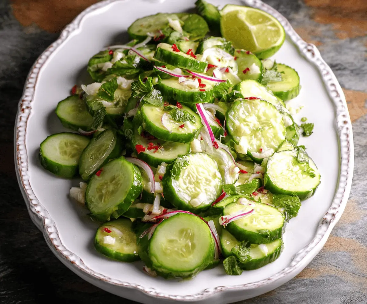 Easy Peruvian Cucumber Salad With Lime Dressing