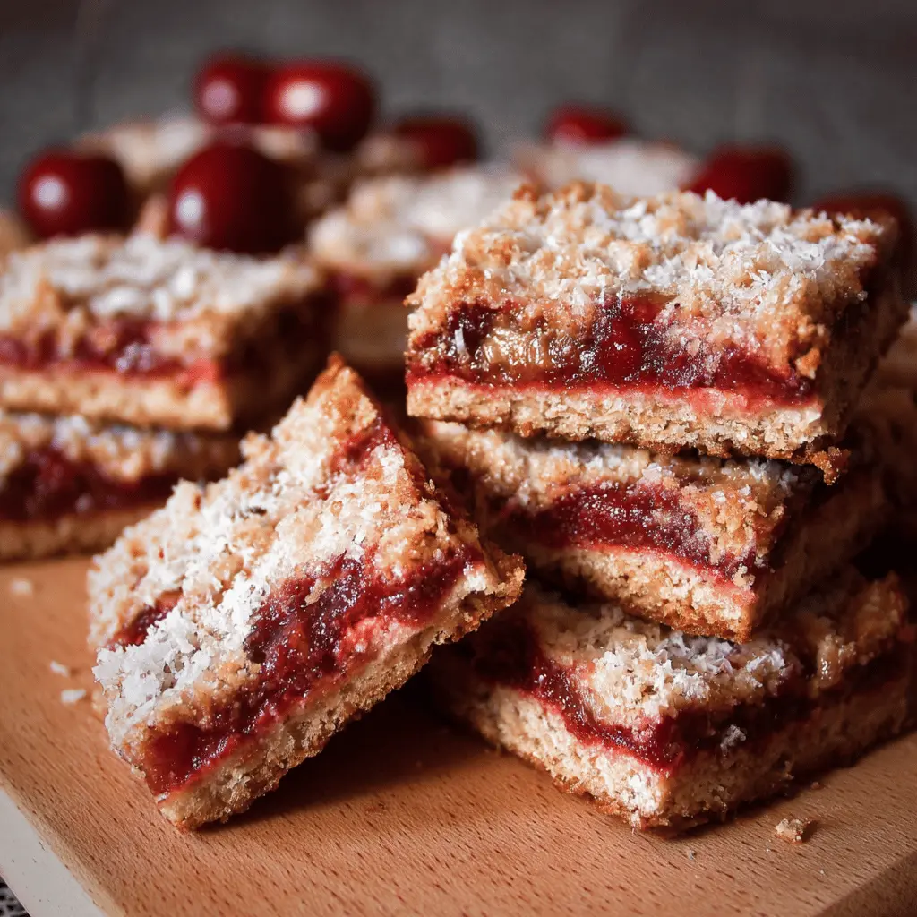 Easy Cherry Coconut Bars Recipe for Snack Time