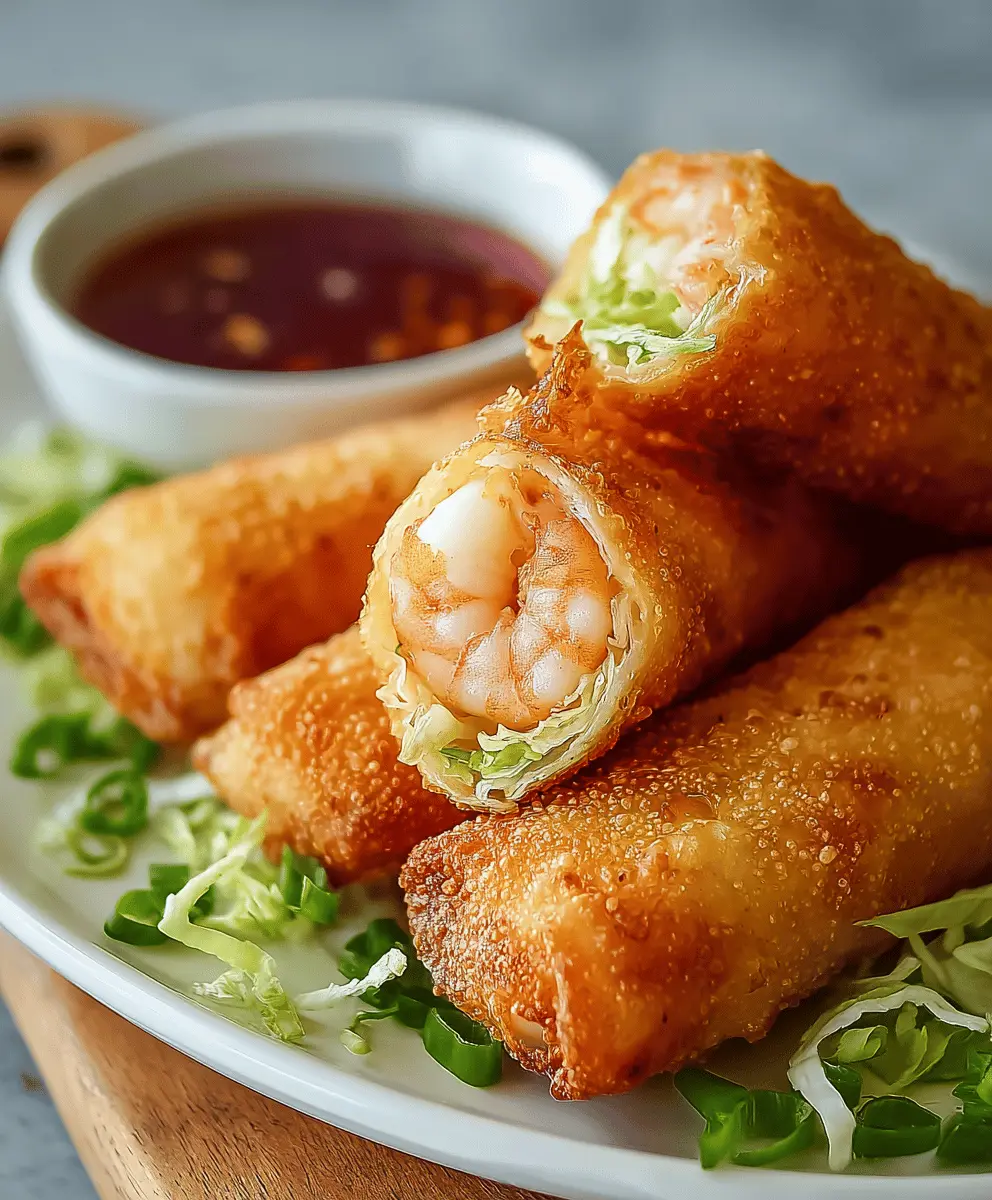 Easy Crispy Shrimp and Cabbage Egg Rolls Recipe