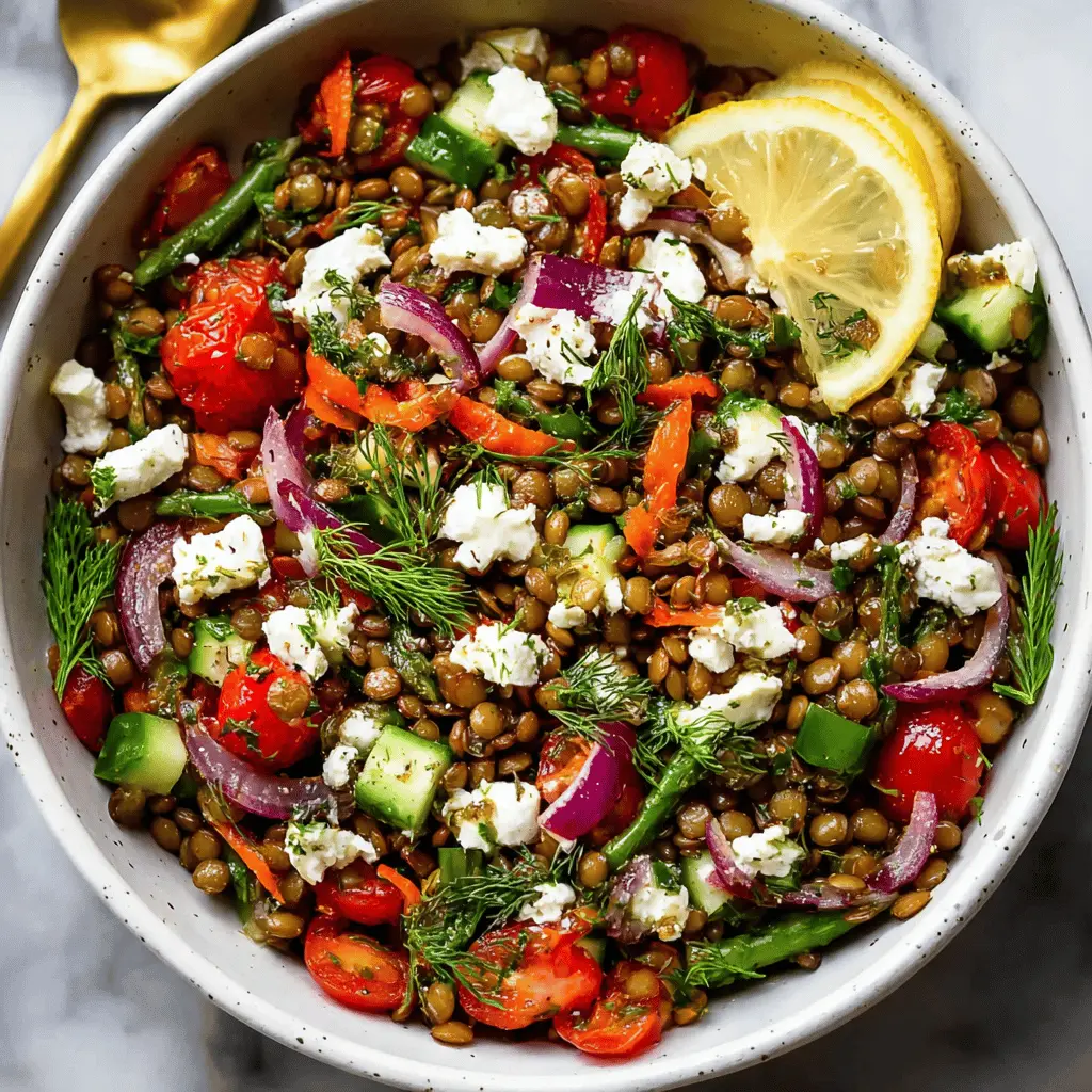 Healthy Mediterranean Lentil Salad Recipe