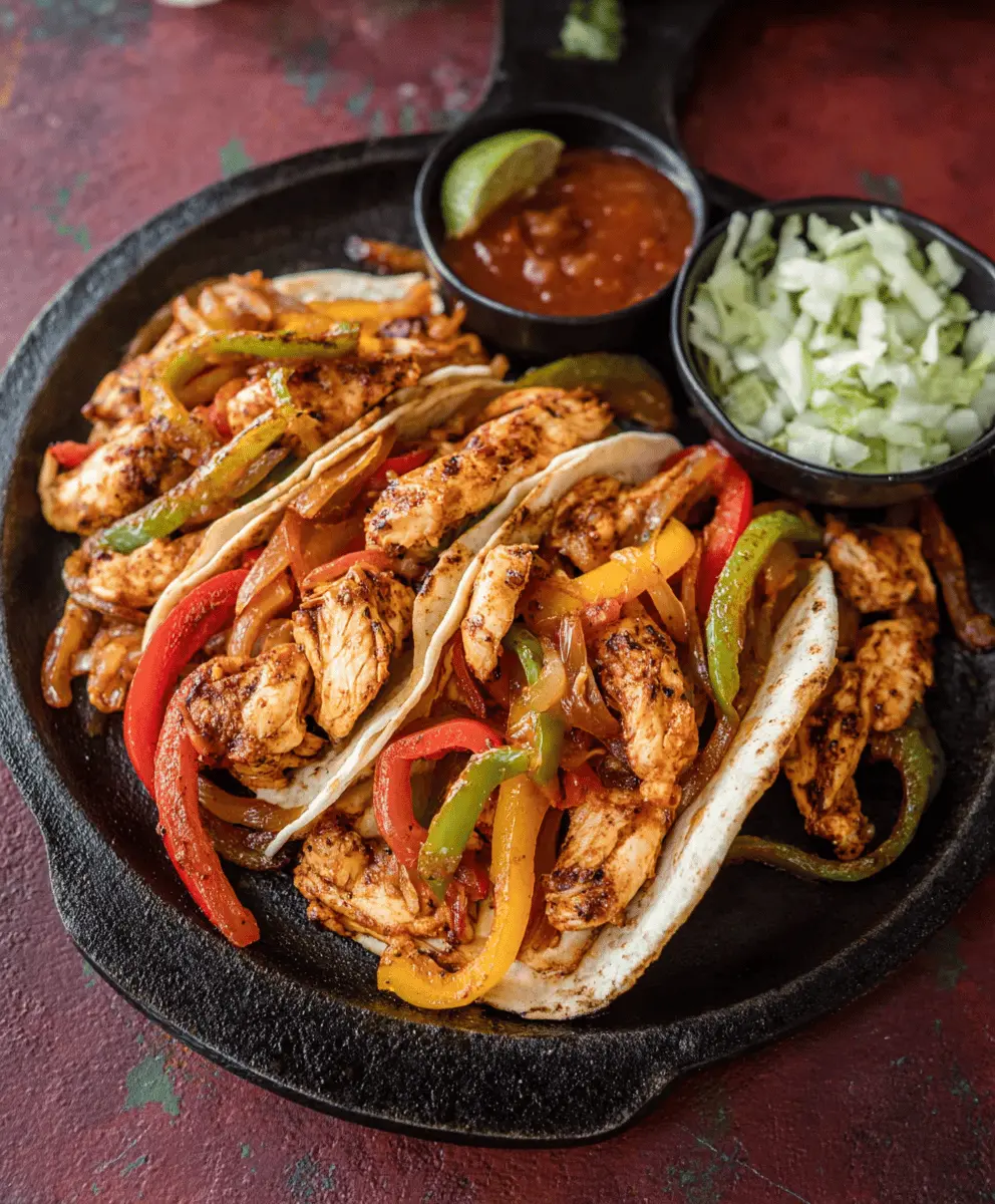 Easy Chicken Fajitas Recipe with Peppers and Onions