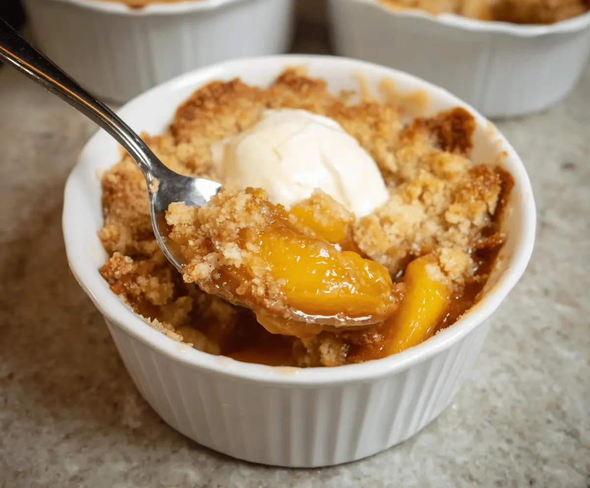 Easy Small Batch Peach Cobbler Recipe