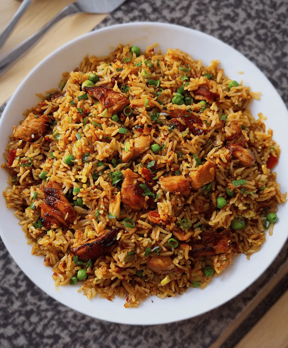 Easy Japanese BBQ Chicken Fried Rice Recipe